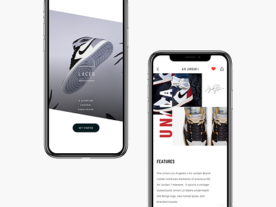 "Laced" Sneakers & Community App design mobile mobileapp sneakers uidesign uxdesign