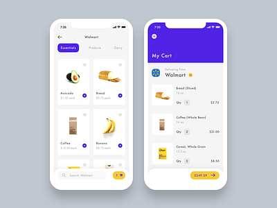 Grocery Delivery App Concept