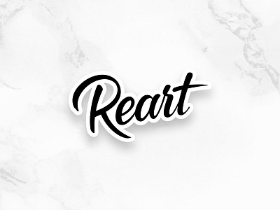 Reart design hand writing lettering letters logo vector