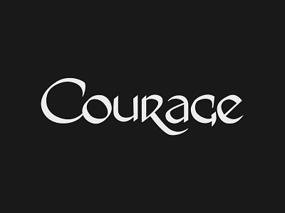 Courage calligraphy courage custom lettering vector