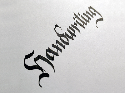 Handwriting calligraphy gothic hand writing