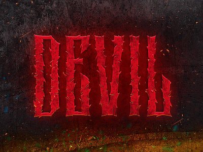 Devil art devil illustration lettering logo vector