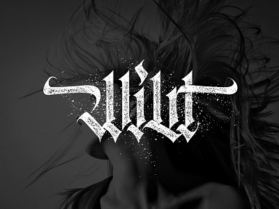 WIld calligraphy custom gothic letters logo vector