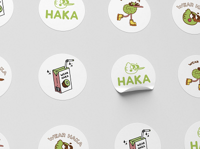 Haka Sticker Ilustrations brand doodle art ilustration ilustrator stickers