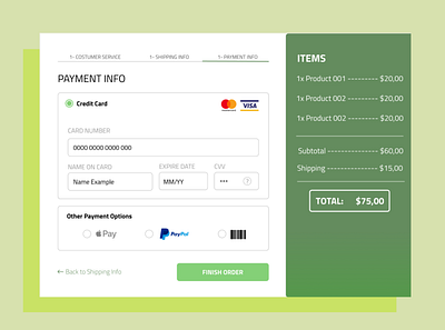Daily UI #2 - Payment Check Out daily 100 challenge daily ui daily ui 002 design digital ui webdesign