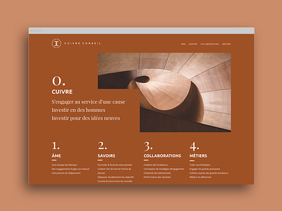 Cuivre Conseils website branding corporate design ergonomics identity lepressing typography ui ux webdesign website