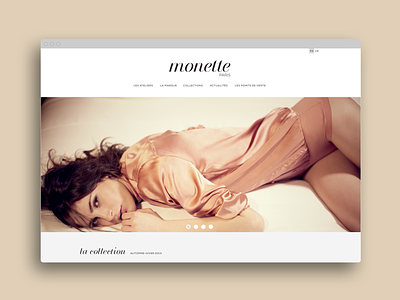 Monette brand design ecommerce ergonomics ui underwear ux website