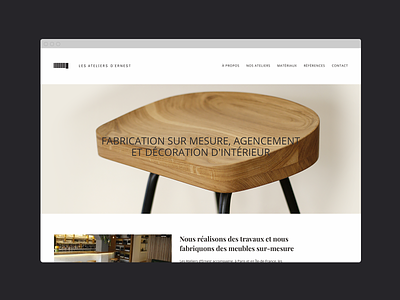 Les Ateliers d'Ernest - UI / Branding branding identity logo typography ux website