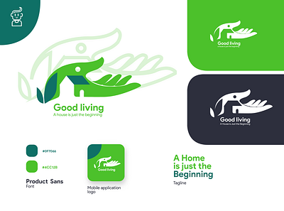 Good Living,Logo design project app branding design flatdesign good icon illustration living logo typography ui ux web