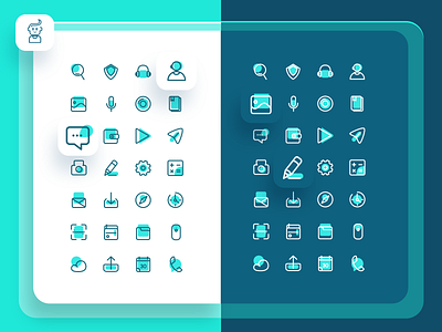 Aqua Blue icon design - Iconography