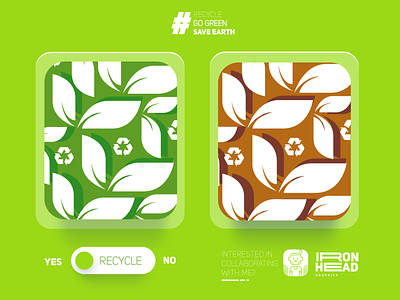 Recycle Pattern app branding design flat illustration flatdesign go green illustration logo pattern art recycle save earth typography ui ux web