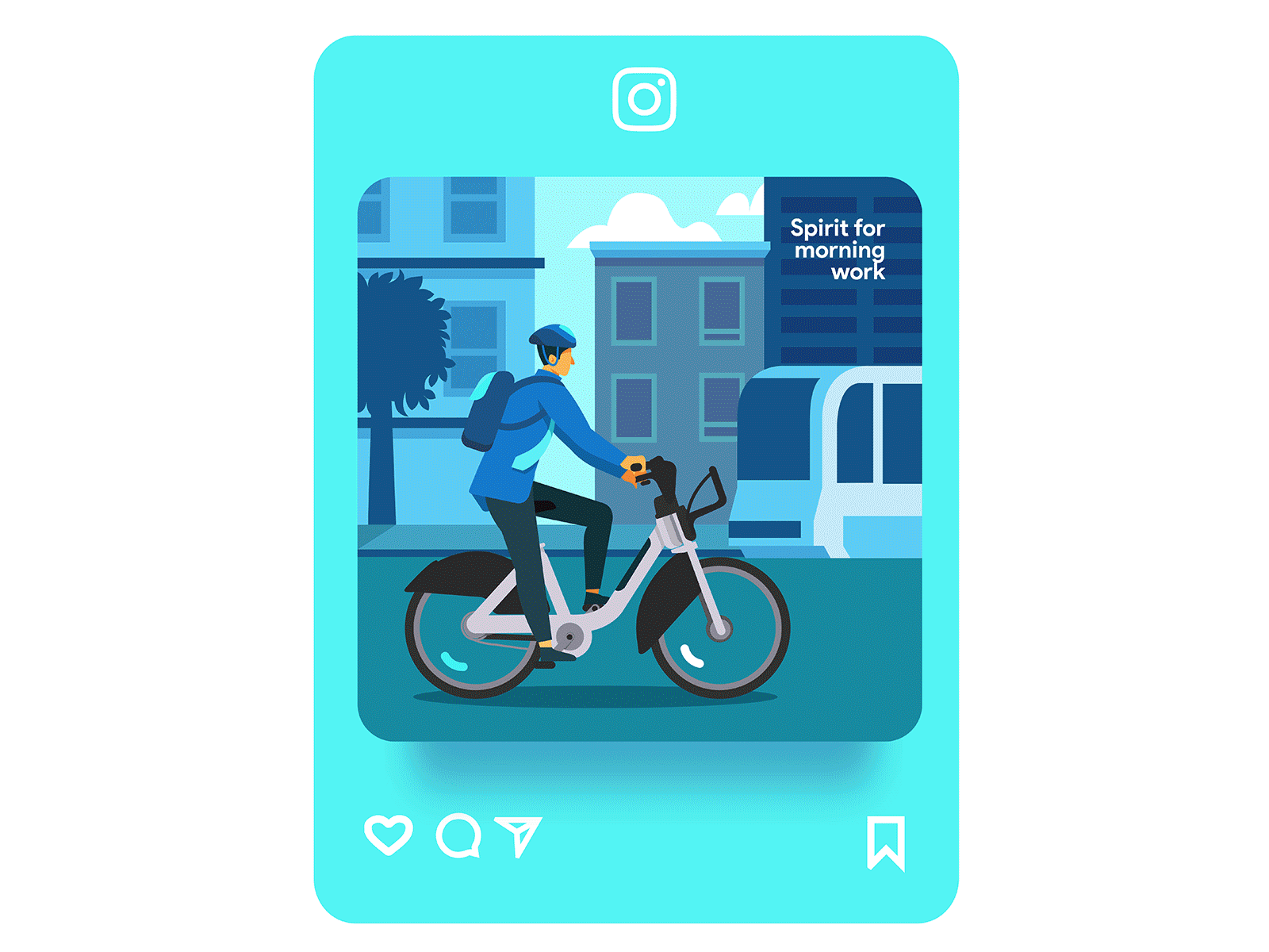 Bikeshare Toronto : Social media Illustration project app branding design flatdesign flatillustration illustration instagram logo socialmedia typography ui ux web