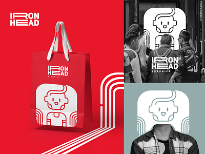 IronHead ( The Old Version ) : Brand identity design branding design illustration