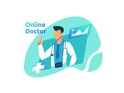 online doctor app branding design flat design icon illustration logo medical app medical icons online online doctor typography ui ux web