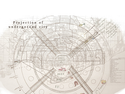 Illustration for UndergroundTO in World-Building design illustration world building