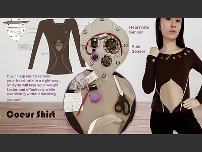 Coeur Shirt for women fashion graphic design programming wearable tech
