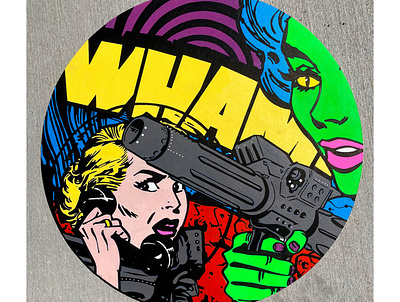 WHAM! acrylic art mash up molotow noir painting pop art pulp pulp art romance comics vintage design wham