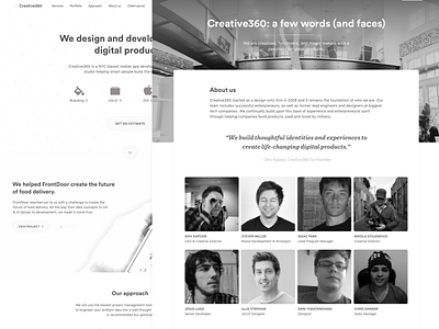 Creative360 New Website Wireframes about agency landing portfolio prototype ux web website wireframe