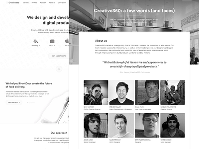 Creative360 New Website Wireframes