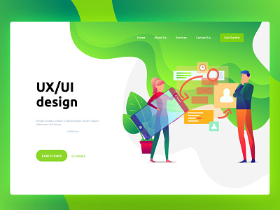 Landing Page Design animation branding design illustration minimal ui ux web website