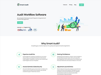 Smart Audit - Home Theme branding landing page theme webpage