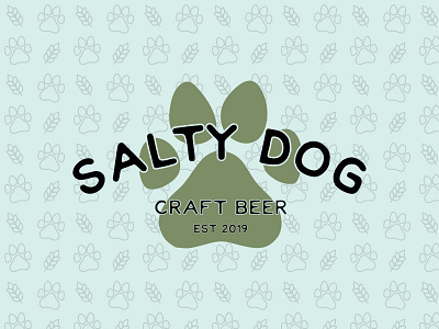 Salty Dog Brewing Co Logo Design art beer branding brewery design dog flat illustration illustrator logo mark vector