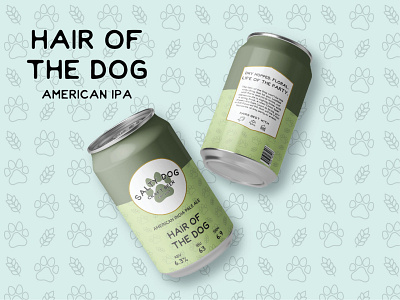 Salty Dog Brewing Co. - Hair of the Dog IPA beer branding brewery design dog flat hair illustration illustrator ipa logo of the