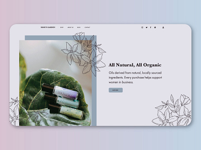 Rose's Garden Landing Page design essential oil floral garden landing landingpage roses ui uidesign uidesigner uiinspiration uiux userinterface ux uxdesign uxdesigner uxinspiration uxui webdesign website