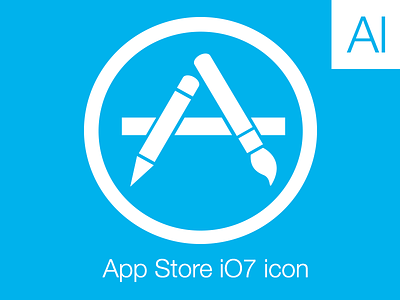 App Store iOS7 Dribbble ai app store icon ios7