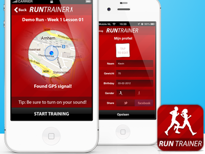 Runtrainer V3.0 android app design ios iphone ui