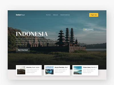 DolanTour - Indonesia Traveling Website Landing Page Design