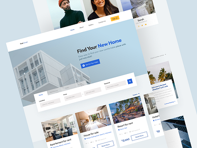 Find Omah - Real Estate Website Landing Page Design landing page real estate ui uiux ux