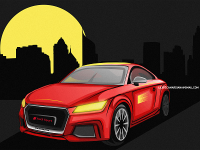 Audi Quattro Vector audi cartoon coreldraw design illustration photoshop sport sport car vector