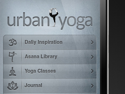 Quickka Urban Yoga app design interface iphone ui