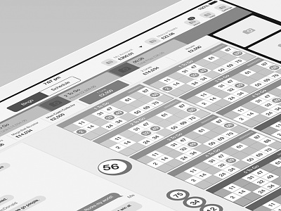 Tablet Bingo App bingo game ipad tablet wireframe