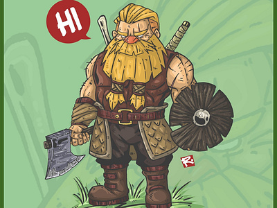 Design Warrior 1 cartoon character design game asset illustration