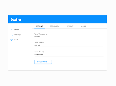 Settings - Daily UI 7 app design dailyui dashboard app dashboard design dashboard ui settings ui ui