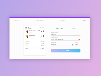 Sample Checkout Daily UI