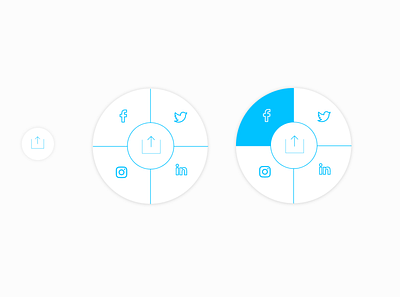 Social Share Daily UI 10 dailyui icon design iconography social media social media share ui ui daily challenge website design