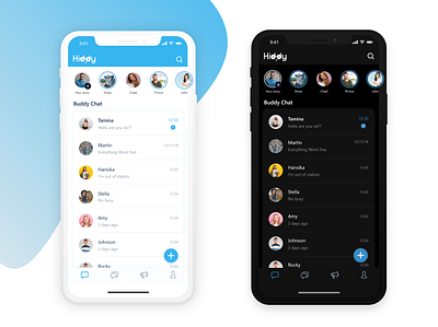 Social Chat app Interface Layout app concept darkmode design socialnetwork uiux