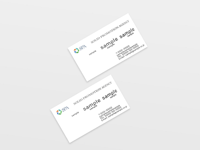 Business card for SPA. business card graphic design