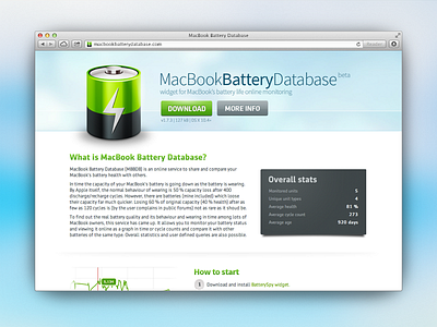 Macbook Battery Database beta battery database mac macbook widget