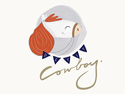 Petit Cowboy cowboy horse illustration type