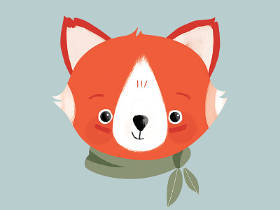 Little fox - jacquard fox illustration kid