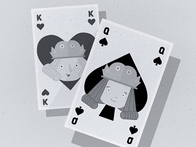 Little King & Queen character design characters king playing cards queen
