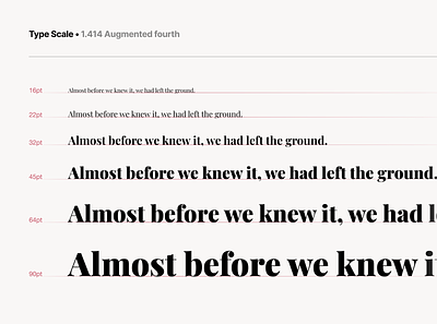 Type Scale • 1.414 Augmented fourth type type study typogaphy web font