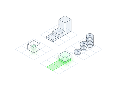 Isometric grid design iconography illustration isometric outlines perspective skew