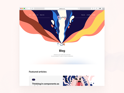 Cover art for blog landing page • Portfolio redesign design flat illustration ui web web design