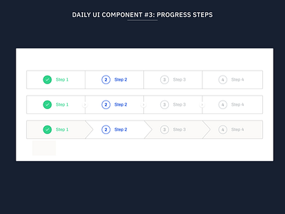 Daily UI Component #3: Progress Steps app component library components dailyui dailyuichallange design flat minimal progress indicator steps ui uidesign ux web web design