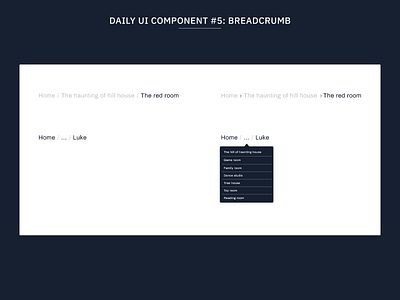 Daily UI Component #5: Breadcrumb